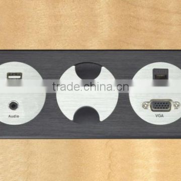 High-quality zinc alloy Desktop power socket with network/USB/VAG