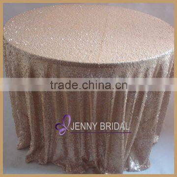 SQN64#20 hotsale beaded wedding tablecloth round champagne