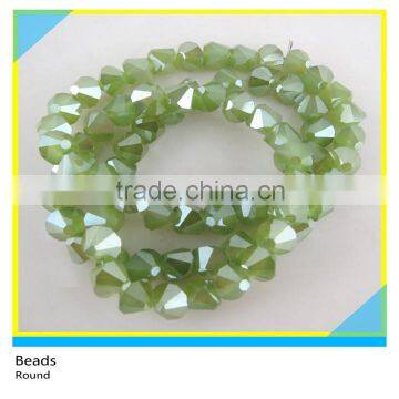 8*8 mm Peridot Faceted Glass Crystal Loose Beads Bicone Stone Beads Strands In Bulk