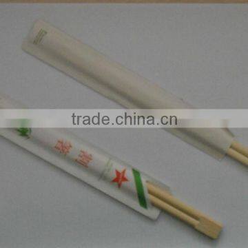 chinese twins sleeve paper disposable bamboo chopsticks