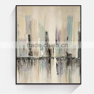 JC New Arrivals Home Decoration Building Abstract Art Canvas Painting For Living Room ABS-7