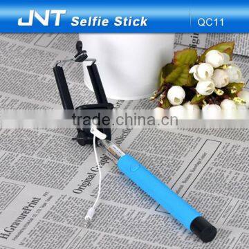 high quality wire &cable selfie stick QC11 with one year warranty