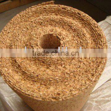 Cork roll for underlayment