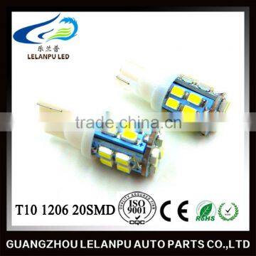 top quantity W5W Car Led interior Lamp T10 1206 20SMD auto led Light bulbs