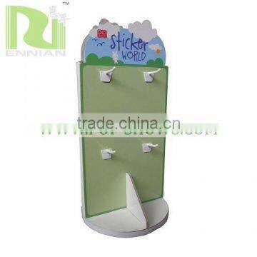 spinning counter top display rack with hooks