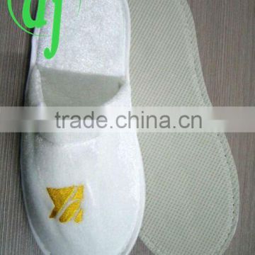 think plush terry cotton slippers for hotel/spa /washable hotel slipper