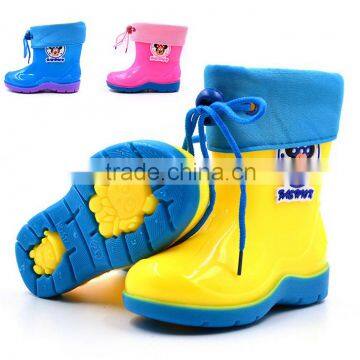 Warm winter cotton boots fashion Child rain boots candy color