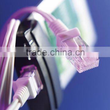 High Speed RJ45 STP Cat6a Coiled Ethernet Coil Cable Cat6a Patch Cable photo-3