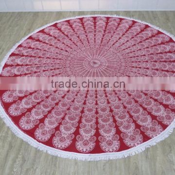 Turkish round towel mandala beach throw