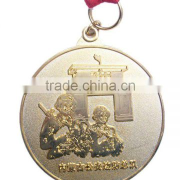 The army design metal medal with gold plating