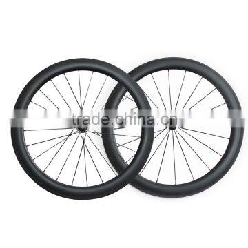 Chinese cheap 27mm width carbon road bike wheels 56mm clincher road bike carbon racing wheelset W56C