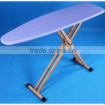 Bamboo Ironing Board with Plastic Ironing Table and 4 Legs