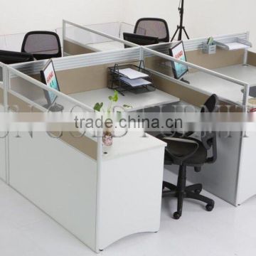 Fashion Factory Customized 4 person Panel Office Workstation Dividers Table(SZ-WS346)