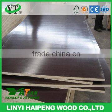 linyi factory-directly sales 18mm melamine glue hardwood core brown film faced plywood