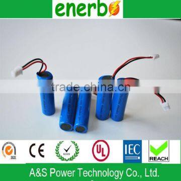 Low inner resistance LiFePO4 14500 3.2v 450mAh electronic toys battery with rechargeable and no memory effect