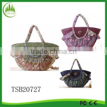 2015 New High Quality Unique Women Fields Straw Bag BeachTote Bag