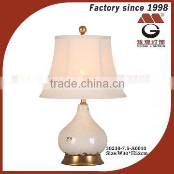 beige pottery antique lamps