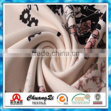Fashion Designs Digital Printed DTY Polyester Spandex Fabric for Woman Clothing photo-4