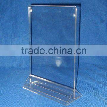 Acrylic Triangle demountable base,plastic table menu holder