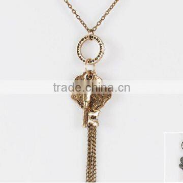 Hot seller chain necklace with key pendant