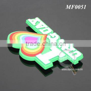 I LOVE Uruguay Promotional Souvenir Heart Shaped Soft PVC Injection Molding Custom Rubber Fridge Magnet photo-2