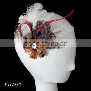 Elegant woman fascinator ,feather fascinator on clip