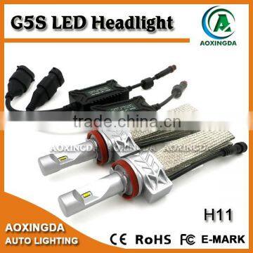 Aoxingda super bright 44W 8000lm H11 H8 H9 5S LED headlight conversion kit with fanless design