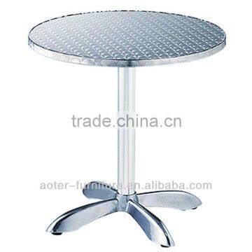 China outdoor brushed stainless steel work round table frame