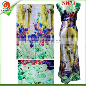 S074 Wholesale Soft Spandex Satin Fabric For Sewing Flowers Silk Material