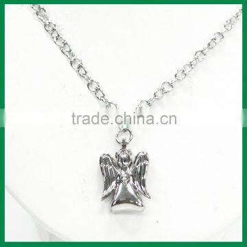 Angel Pendant Charm With Shiny Crystal Necklace photo-2