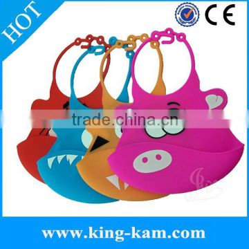 2015 newly FDA food grade light and colorful silicone baby bibs baby teether party dresses bandana drool bibs