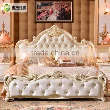 Antique Luxury Rococo European Baroque Bed French Provincial Wedding Hand Carved Wooden MDF Bedroom Set Cardboard Furniture Quality Choice photo-2