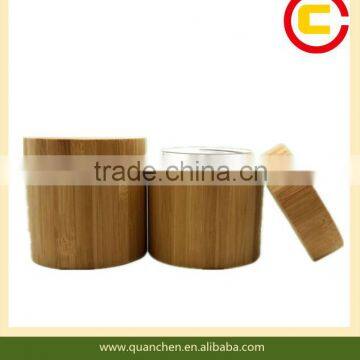 Eco-friendly empty bamboo cosmetic jars