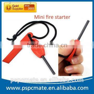 Mini Magnesium Fire Starter Flint Stone Lighter Kit for outdoor use