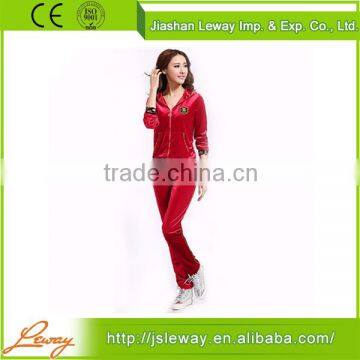 Nice design cheap price velour tracksuits wholesale