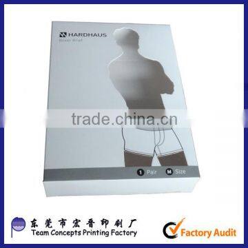 Customized men underwear paper box with PVC window