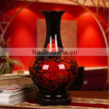 Crystal Glaze Black Bottle Vase Of Jingdezhen Ceramics ZSJY 114-1
