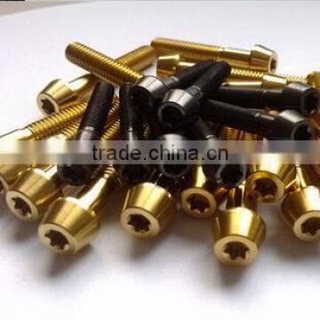 Grade 5 ti64 Socket Head Titanium Bolt with different colors in stock