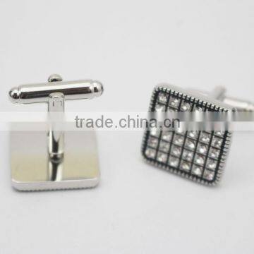 Men's Jewelry Square With Crystal Cufflinks Groom Cufflinks With Crystals photo-4