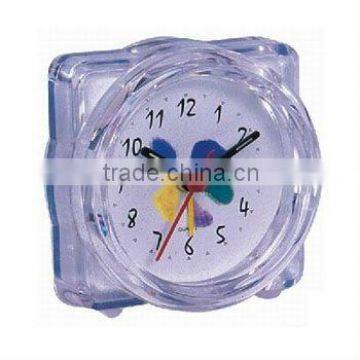 pretty transparent mini travelling alarm clock for gifts