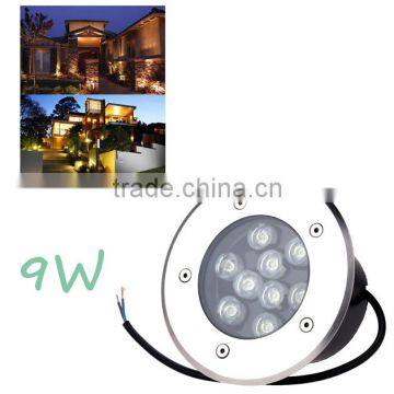 9W LED Underground Lamps Buried/Inground light,3Years Warranty,Outdoor/Garden Using, IP67, White/Warm White/Green/Red/Blue/RGB