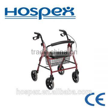 Aluminium rollator with foldable frame