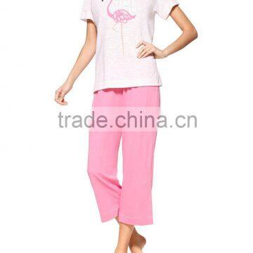 Wholesale Women Cheap Cute Printed Cotton Comfort Soft Pajamas