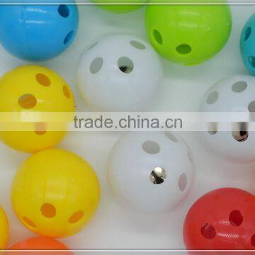 Colorful plastic round baby rattle ball