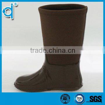 Warming Waterproof Deepgray Neoprene Rubber Rain Boots