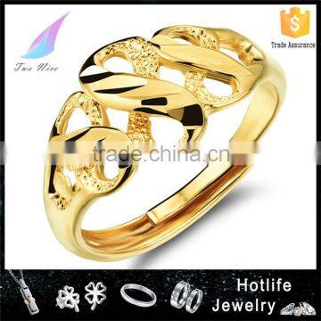 2016 Brass Fashion 18K Gold Plated Jewellery Infinity Symbol Ring