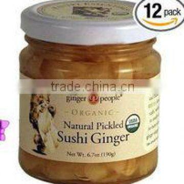 top quality glass bottled white pickled sushi ginger slice very popular in EU