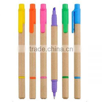 Eco friendly recyled promotional paper combo pen and marker                        
                                                Quality Choice