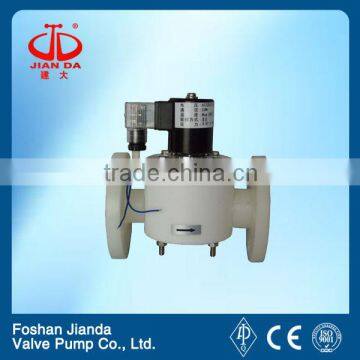 PTFE plastic 1'' flange end solenoid valve