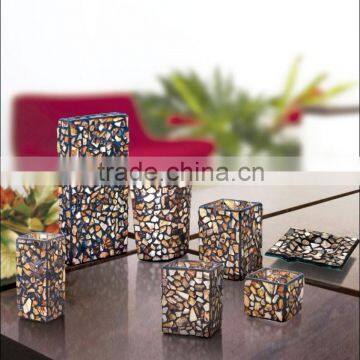 Mosaic glass candle holder for wedding garden lantern candle holder